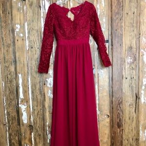 Burgundy Evening Dress